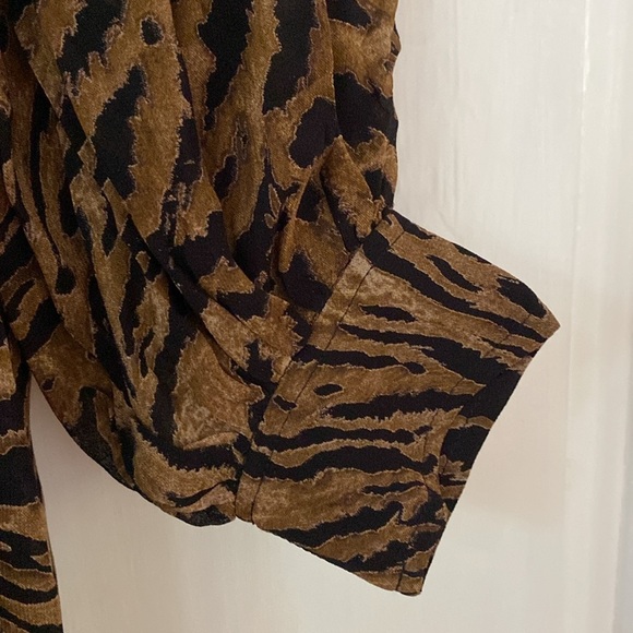 GANNI Tiger Print Dress NWT Size 34 Size US 2 Animal Print‎ Mobwife Chic Viscose - Picture 12 of 16
